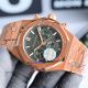 HBF replica audemars piguet royal oak chronograph rose gold green dial watch (11)_th.jpg